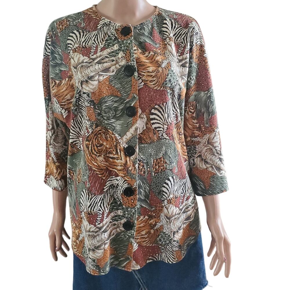 Vintage SOHO USA Size 1X Shacket Safari Jungle,  Zoo Keeper,  Cottagecore